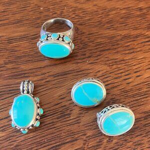 Heirloom set in sterling silver and turquoise